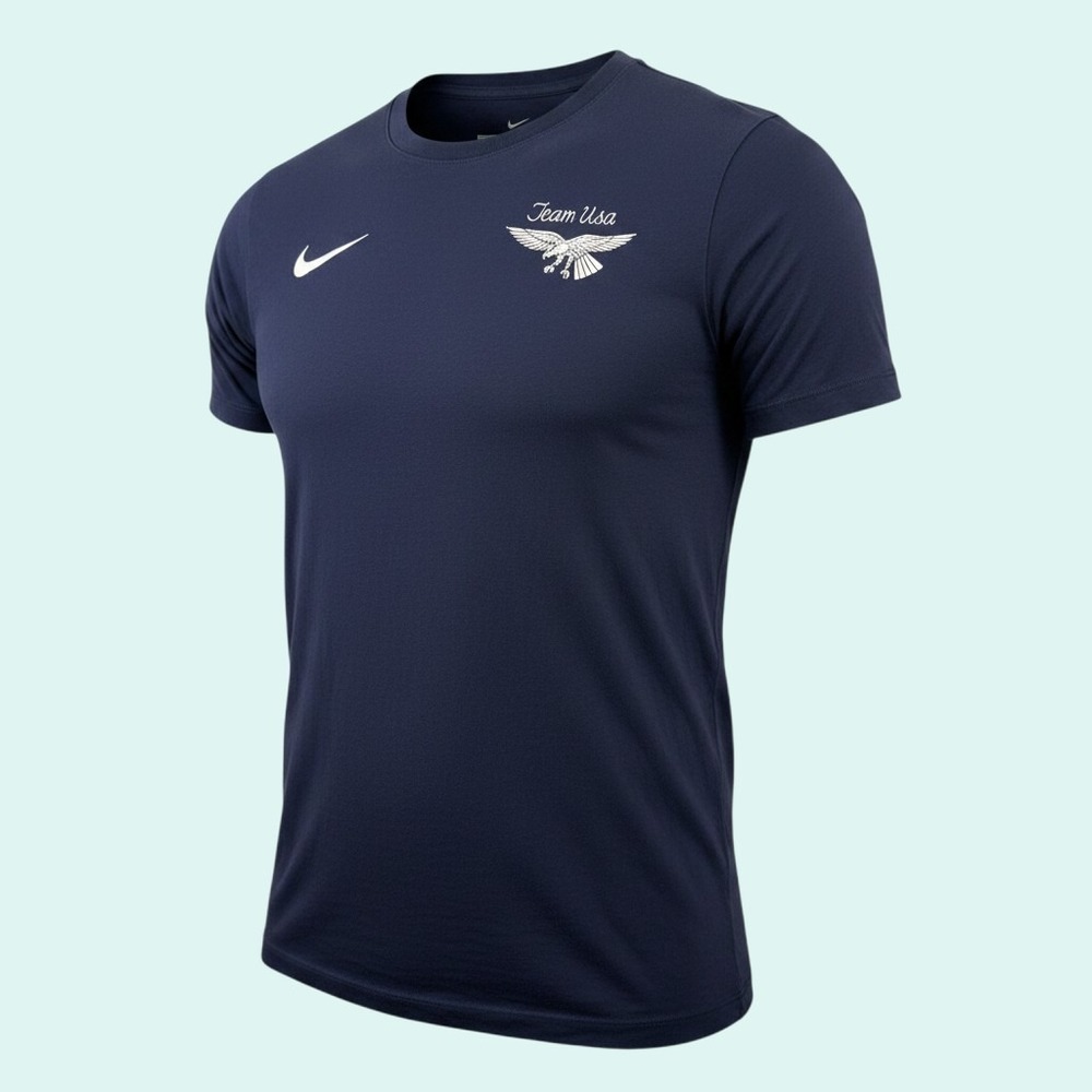 Nike Team USA Eagle Graphic T-Shirt Men's L Navy Blue Olympics Sports Tee